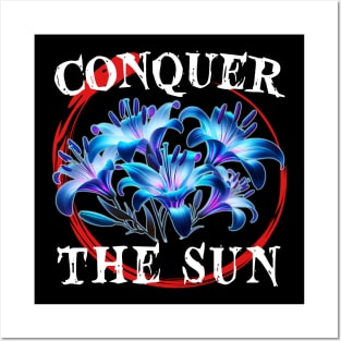 Conquer the Sun with Blue Spider Lily Posters and Art